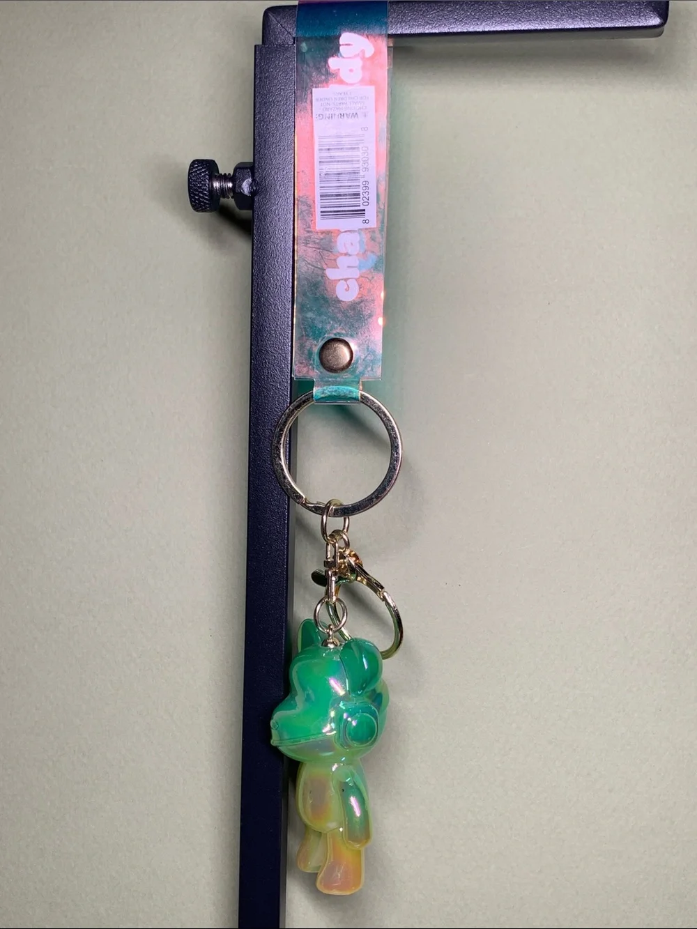 Charm Buddy Keychain - Green & Yellow Bear
